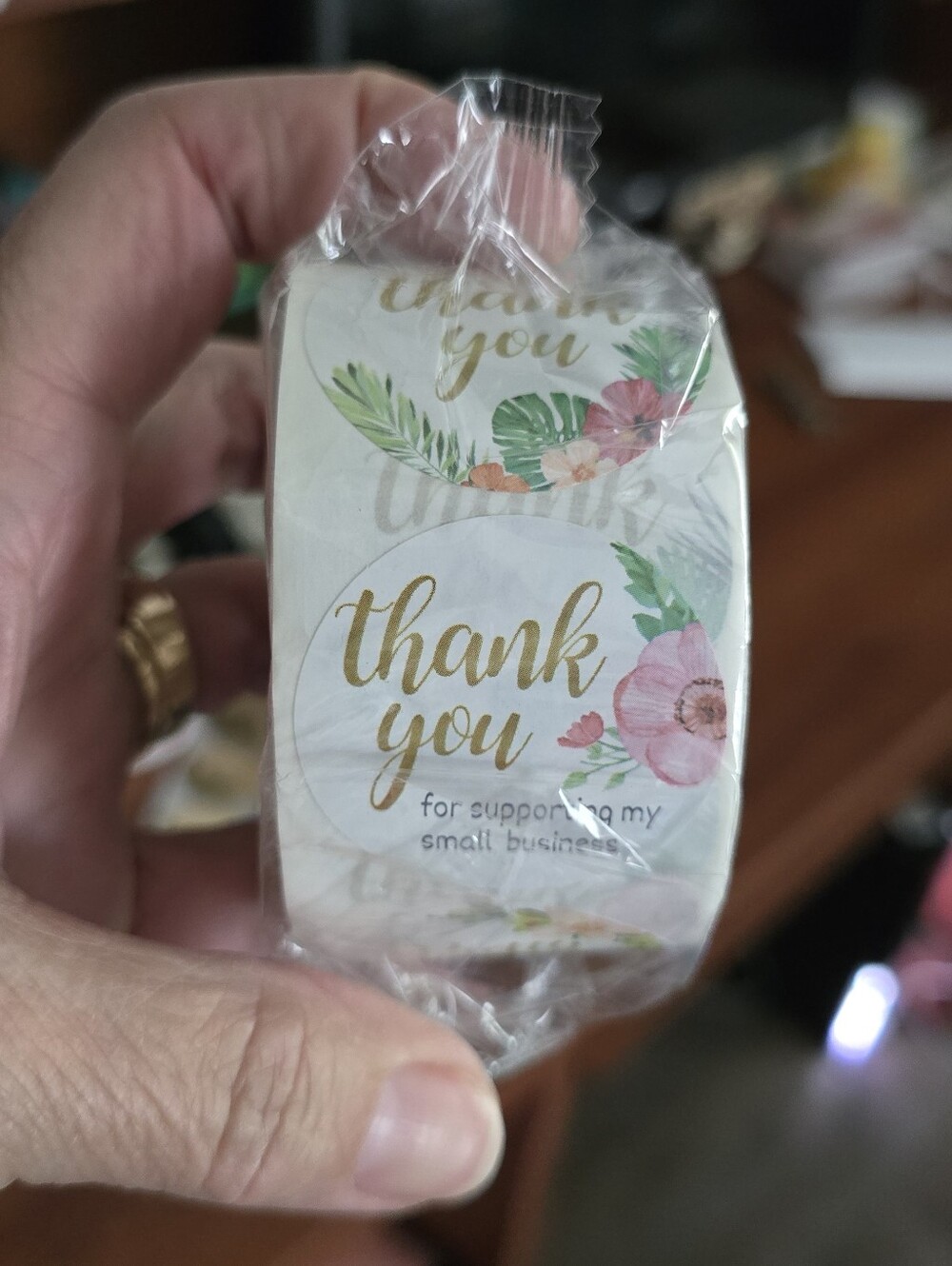 Thank You Stickers 500 On Roll NEW